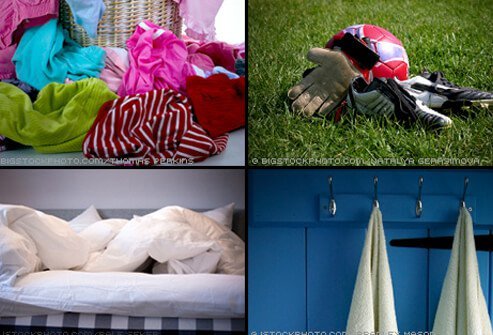 Ringworm prevention tip #1: Don't share clothing, sports gear, towels, or sheets.