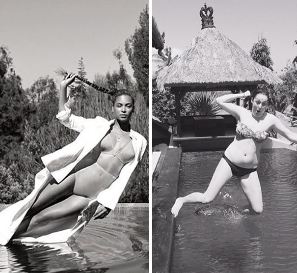 Pull Your Hair. Put On A Full Length Jacket (If Budget Allows) And Fall In The Water